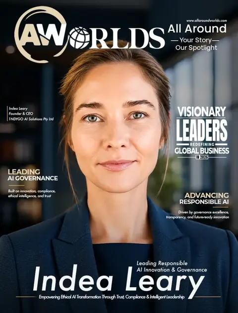 All Around Worlds Magazine - Indea Leary, Visionary Leaders 2026