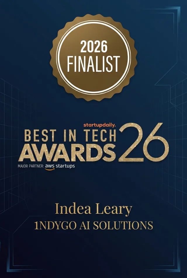 Best in Tech Awards 2026 - GSD Award Finalist - Indea Leary 1NDYGO AI SOLUTIONS