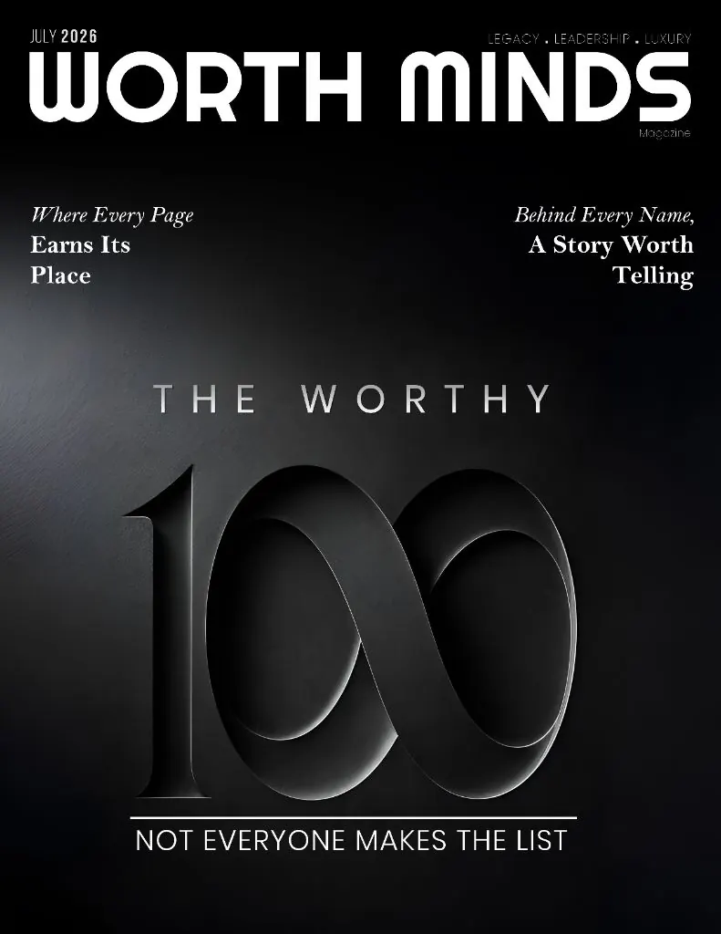 Worth Minds Magazine July 2026 - The Worthy 100: Indea Leary Featured